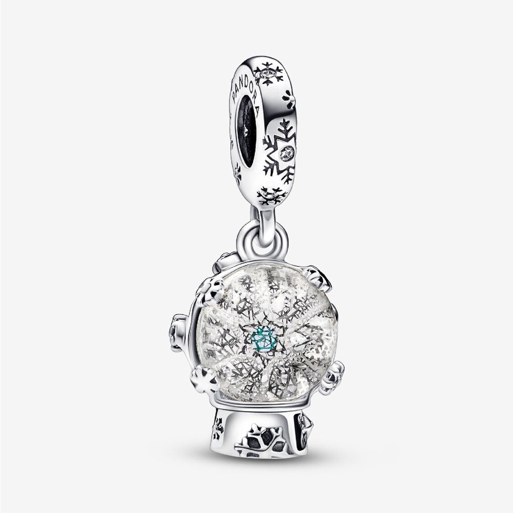 Pandora Snowflake Snowglobe Dangle Charm - Picture 4 of 5